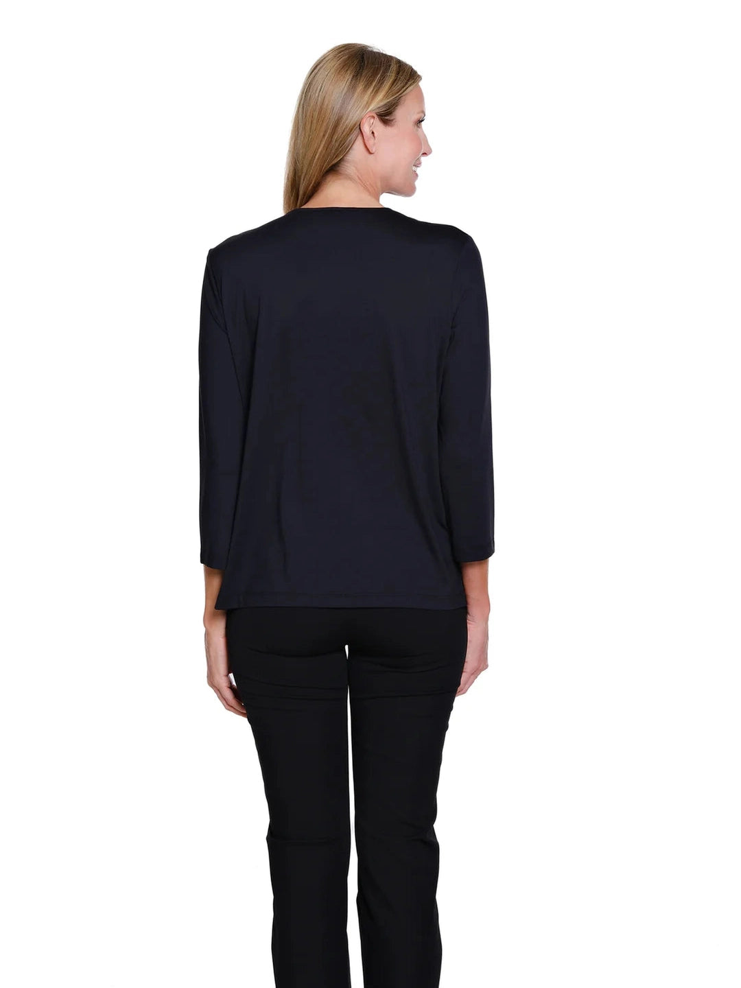 Multiples 3/4 Sleeve V-Neck Top