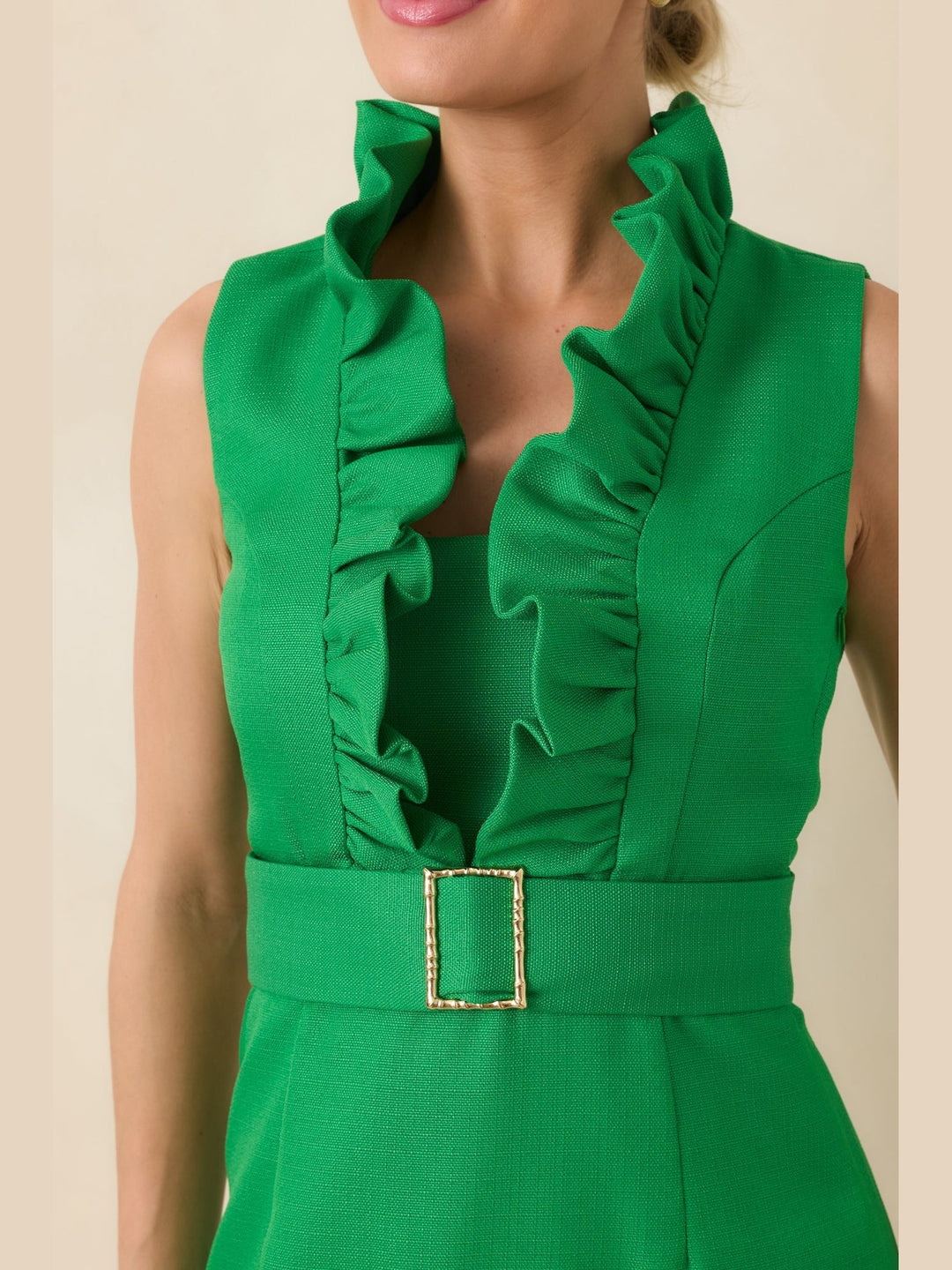 Mercedes Mini Dress - Grass Green