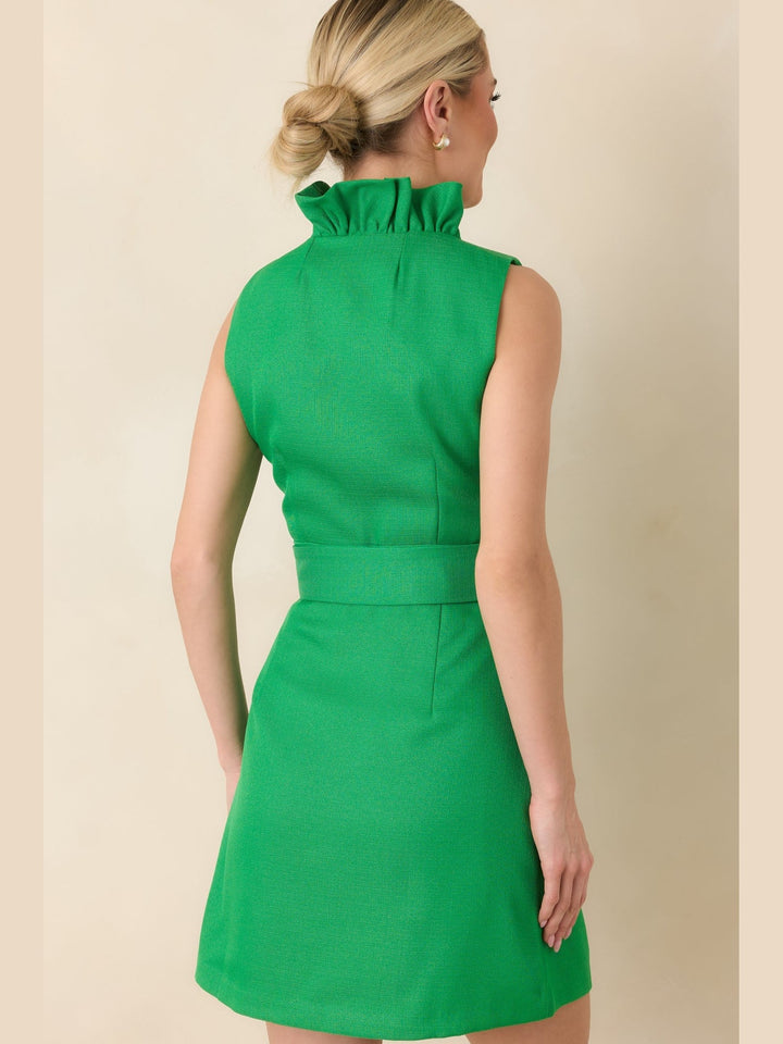 Mercedes Mini Dress - Grass Green