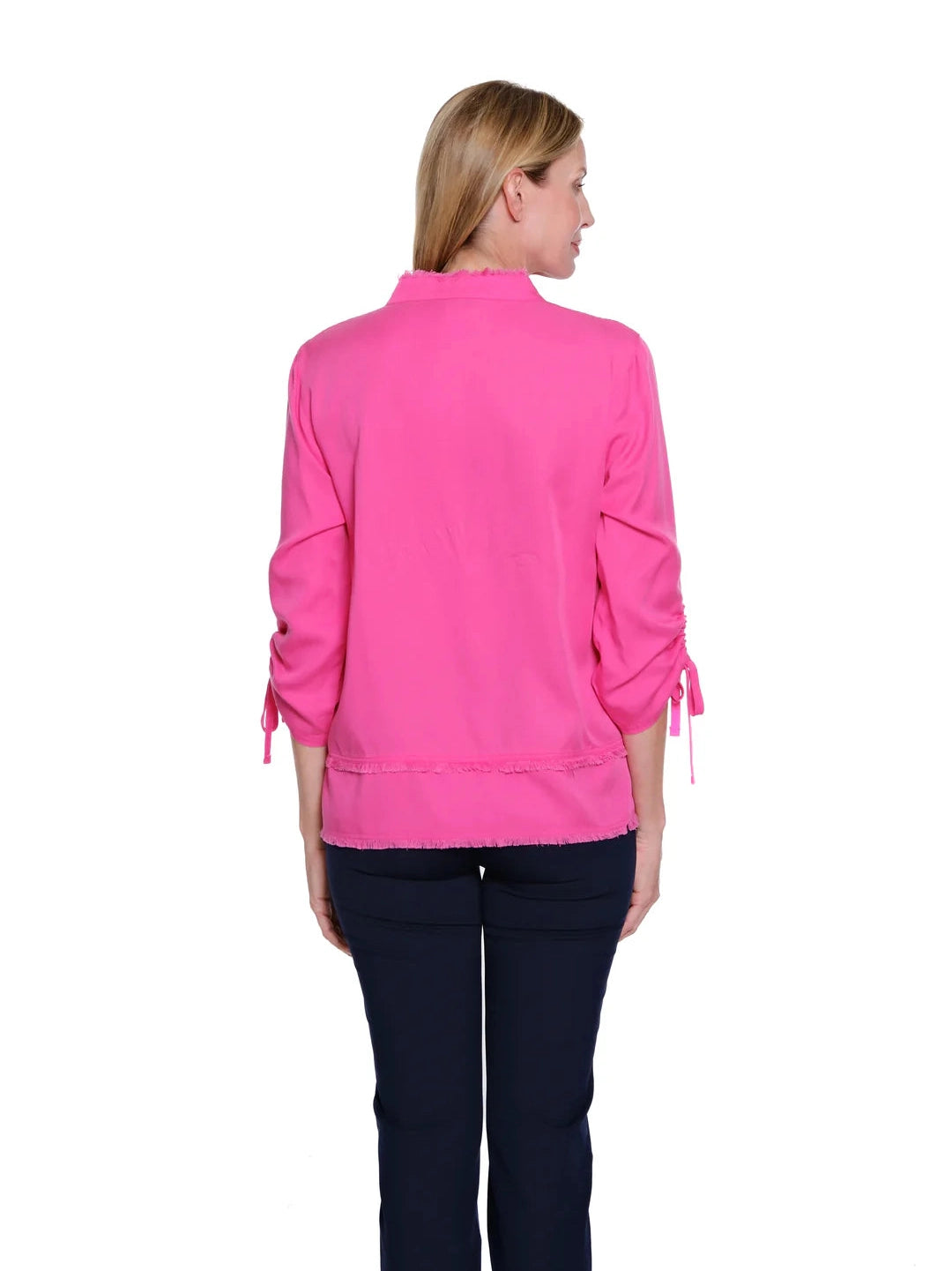 Multiples Candy Pink 3/4 Sleeve Top
