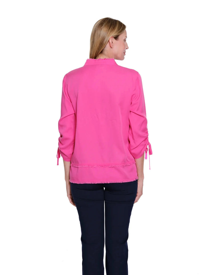 Multiples Candy Pink 3/4 Sleeve Top