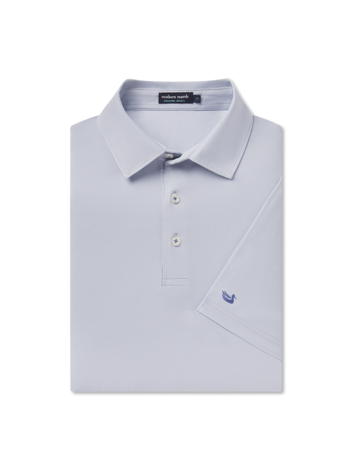 Southern Marsh Santa Clara Performance Polo - Mist Blue