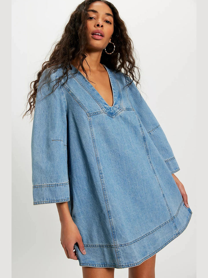 Free People Goldie Denim Mini Dress