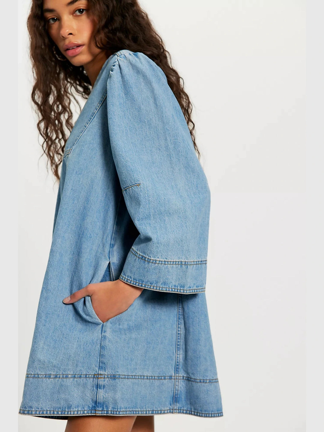 Free People Goldie Denim Mini Dress