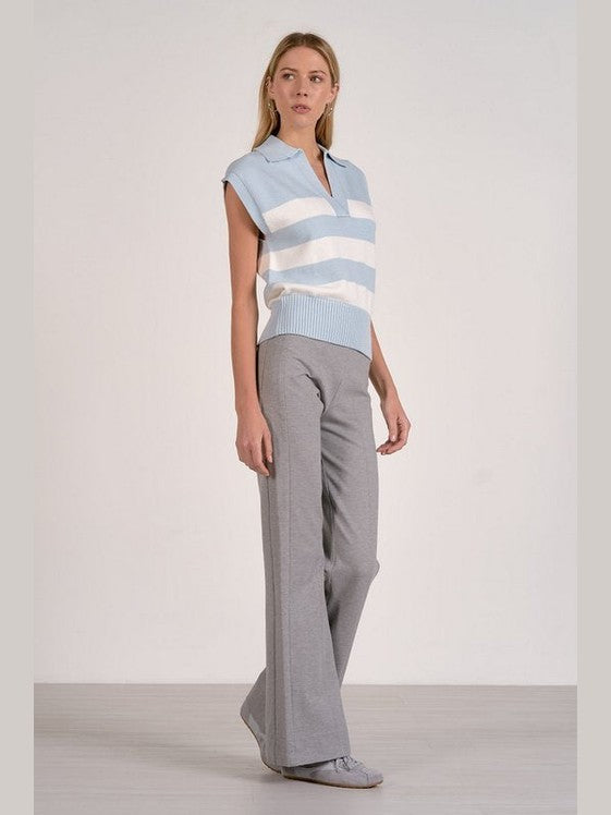 Porter Stripe Sweater Vest- Blue