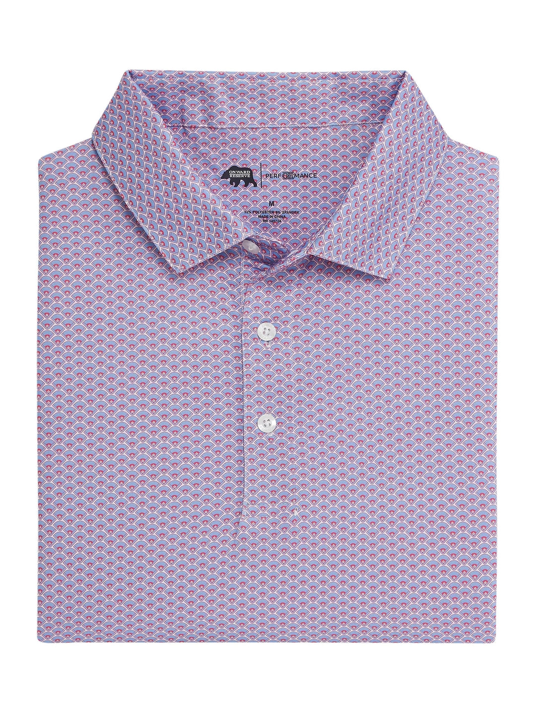 Onward Reserve Home Team Printed Performance Polo - Sky