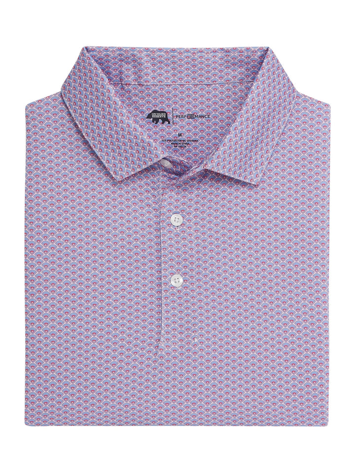 Onward Reserve Home Team Printed Performance Polo - Sky