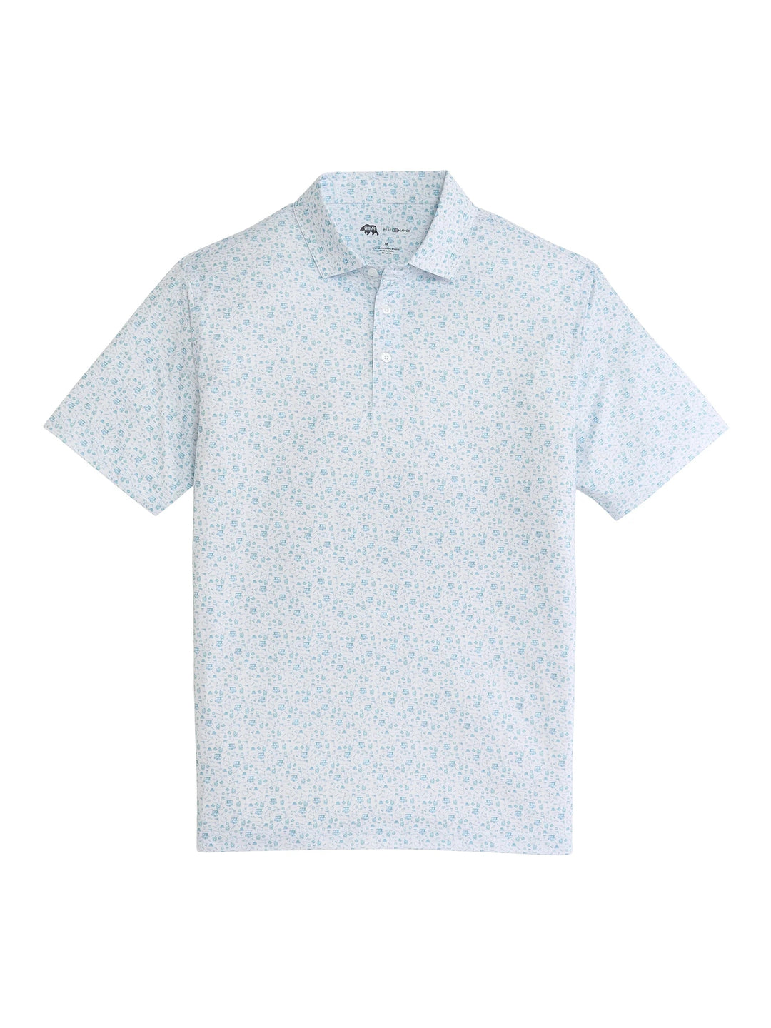 19th Hole Printed Performance Polo - Breeze