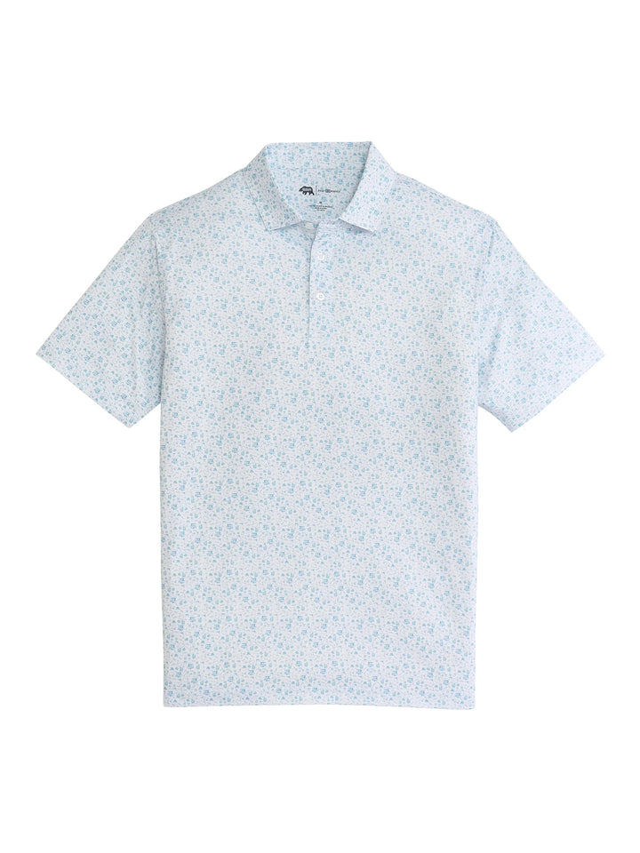 19th Hole Printed Performance Polo - Breeze
