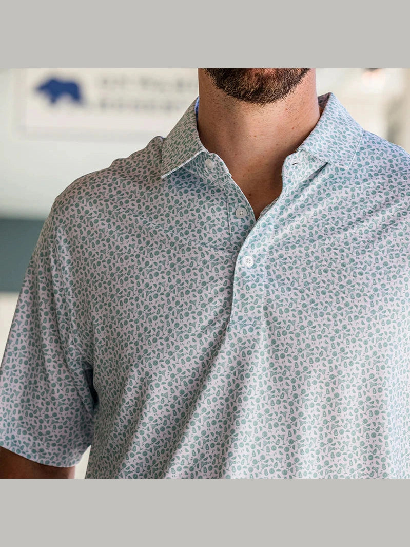 Onward Reserve Rita Printed Performance Polo -  Aquifer