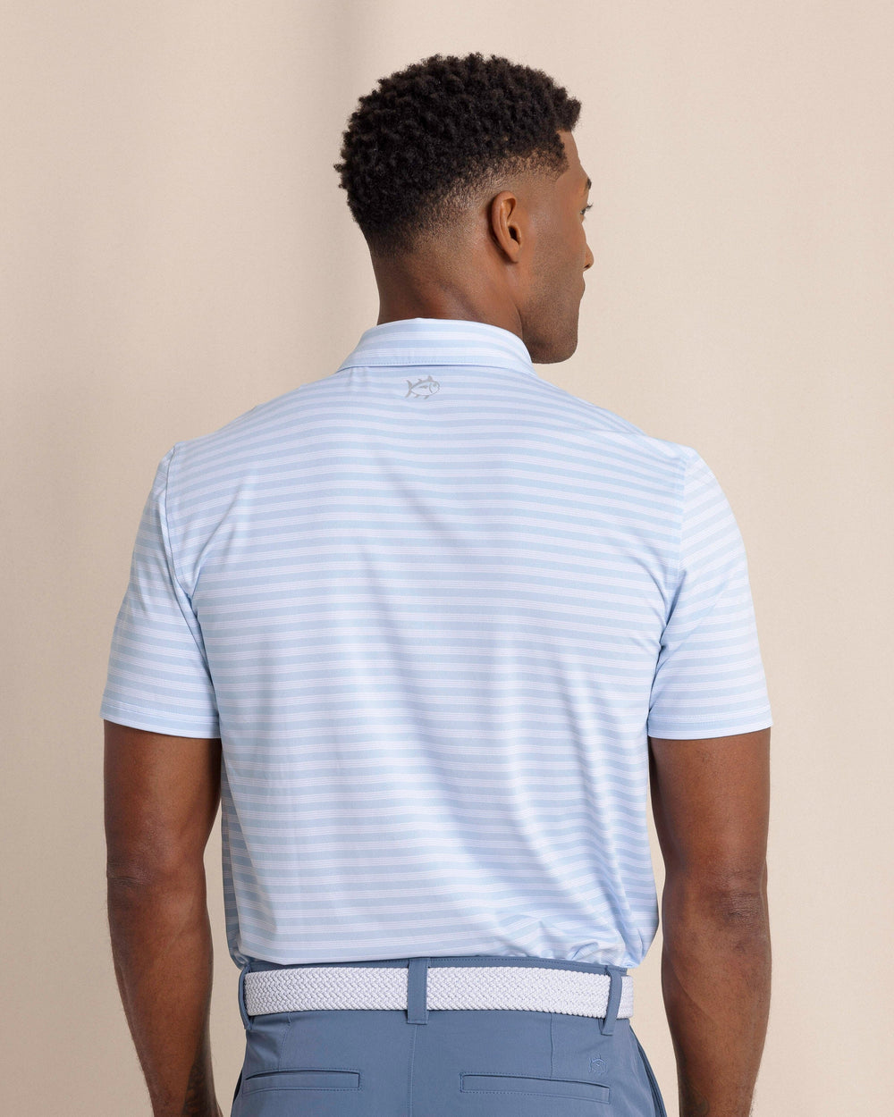 Southern Tide Driver Sevilla Stripe Polo - Cerulean