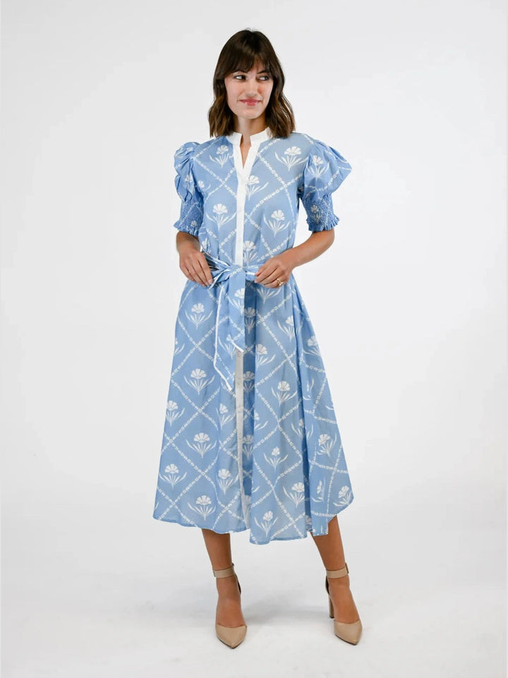 Victoria Dunn Kiawah Dress - Periwinkle Bloom