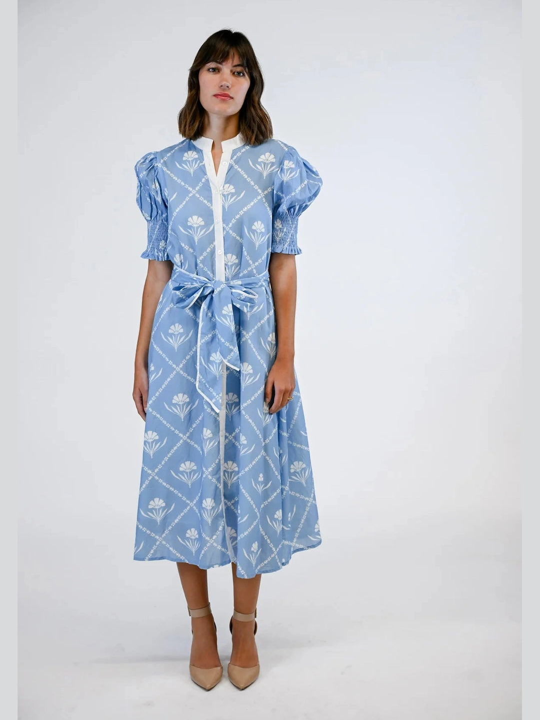 Victoria Dunn Kiawah Dress - Periwinkle Bloom