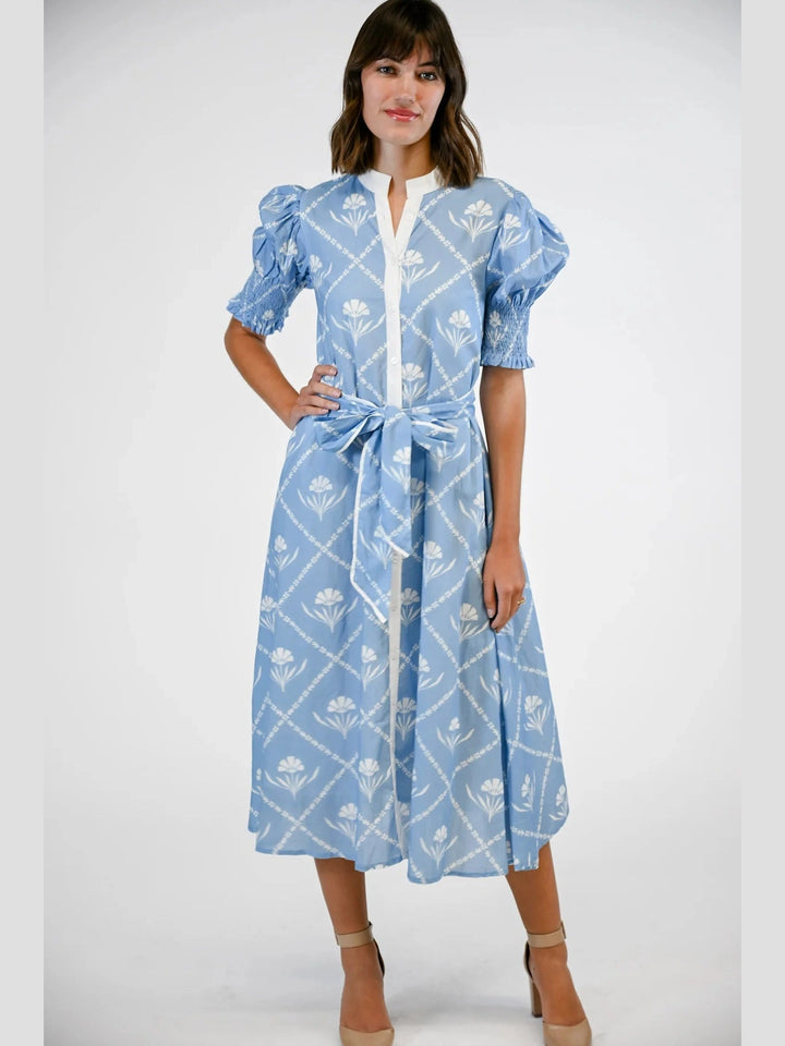 Victoria Dunn Kiawah Dress - Periwinkle Bloom