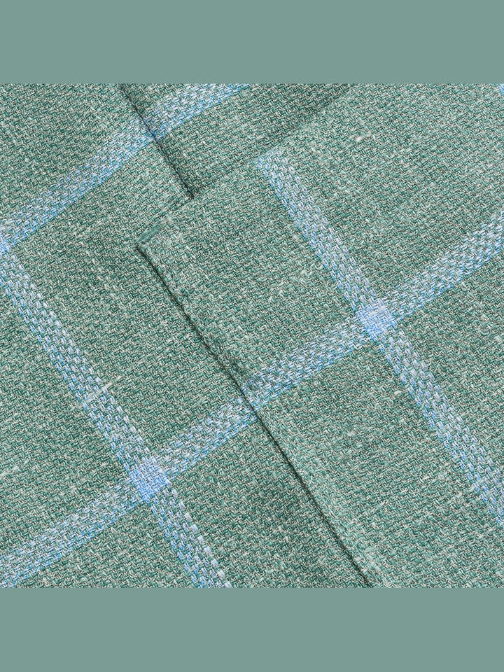 Genteal Windowpane Sport Coat- Abaco Green