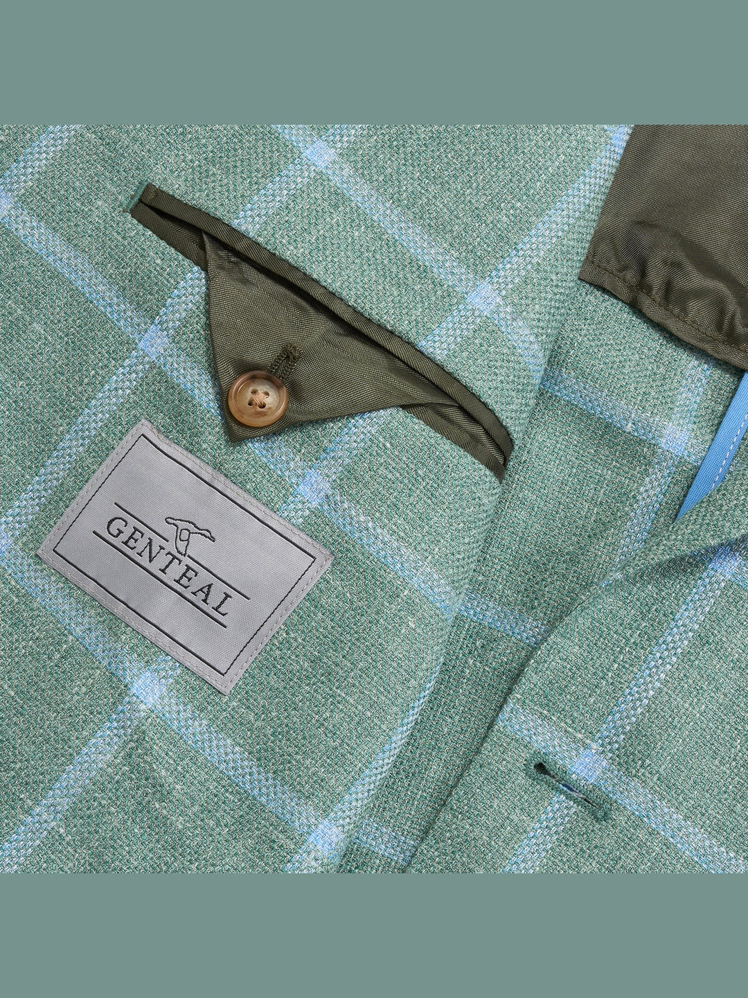 Genteal Windowpane Sport Coat- Abaco Green