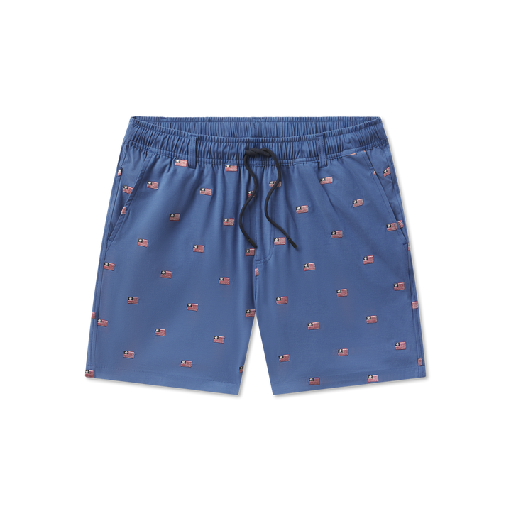 Southern Marsh Chambray Flags Swim Trunk