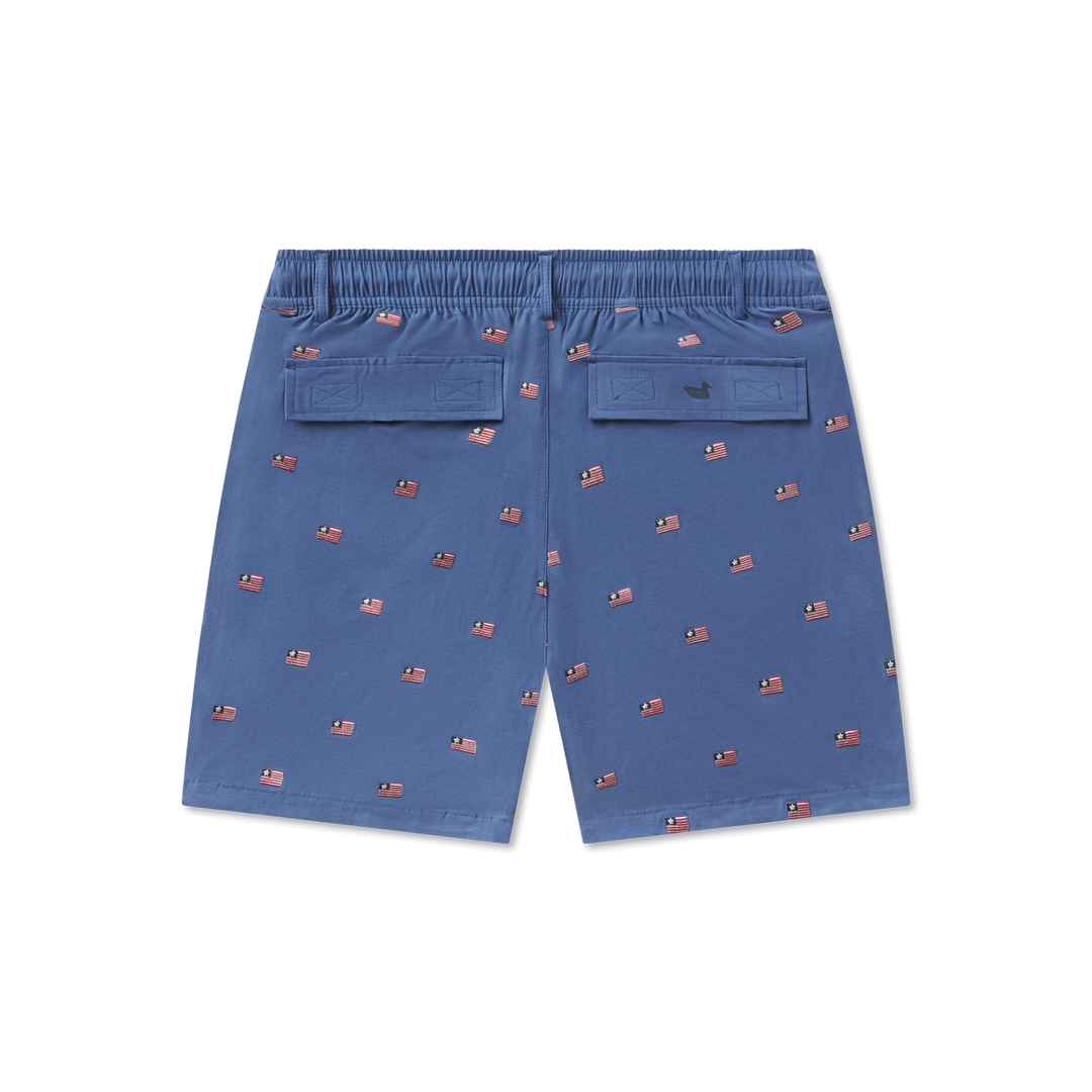 Southern Marsh Chambray Flags Swim Trunk