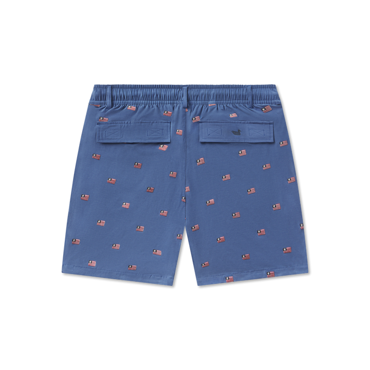 Southern Marsh Chambray Flags Swim Trunk