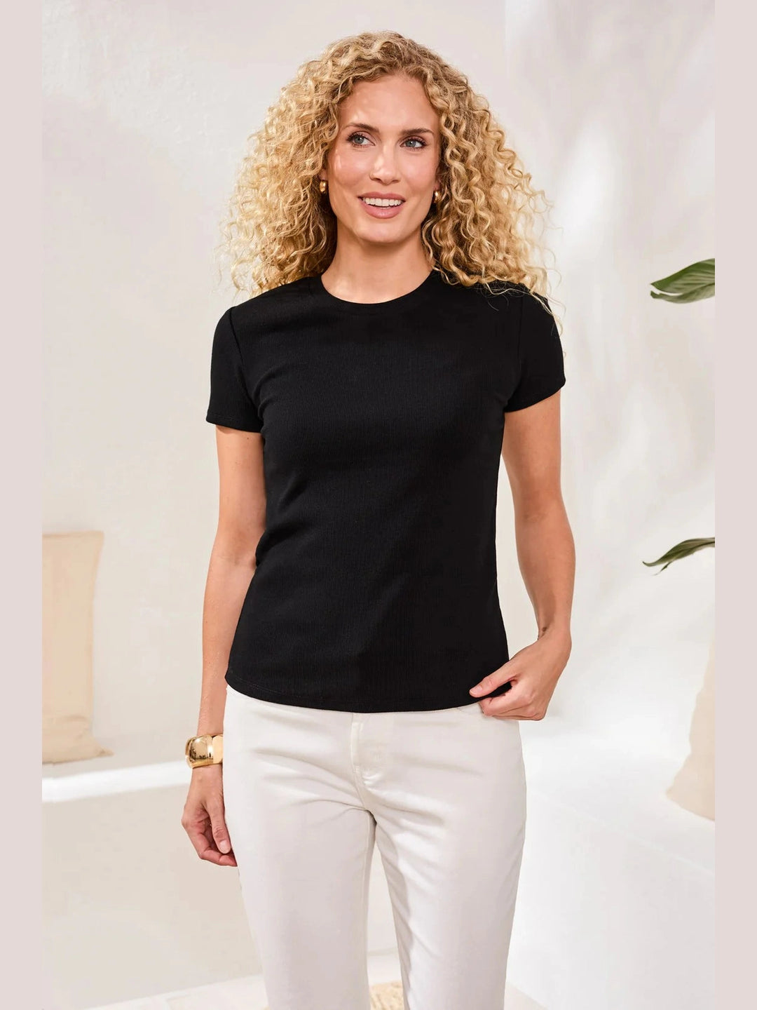 Tribal Fitted Crew Neck Stretch Tee