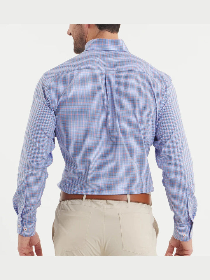 Southern Marsh Dyer Performance Dress Shirt - Navy & Red