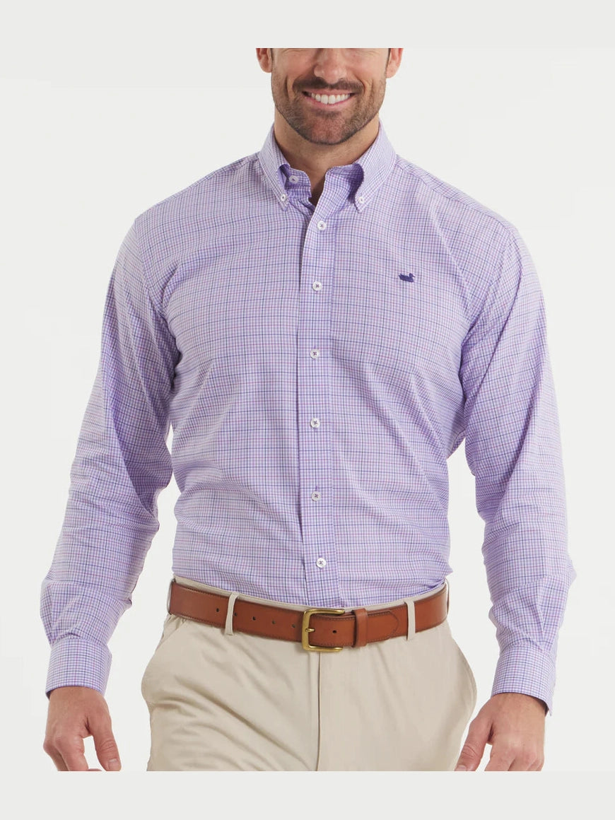Southern Marsh Dyer Performance Shirt - Purple & Wine