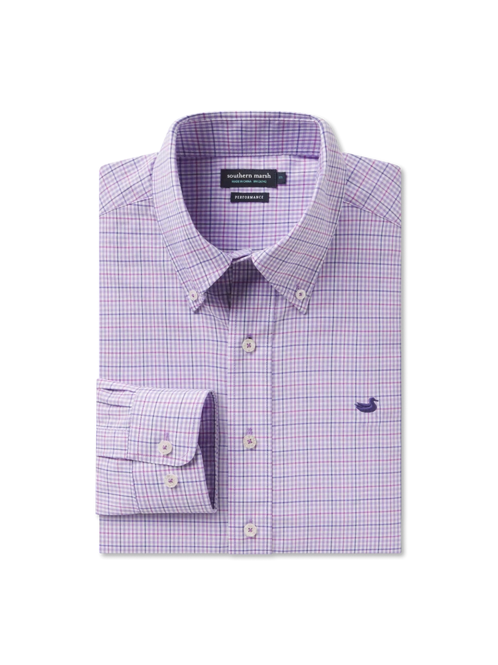 Southern Marsh Dyer Performance Shirt - Purple & Wine