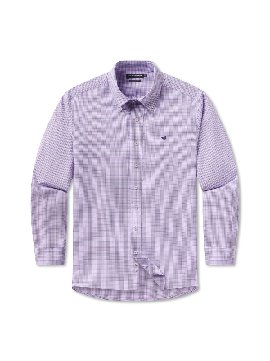 Southern Marsh Dyer Performance Shirt - Purple & Wine