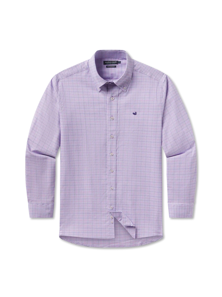 Southern Marsh Dyer Performance Shirt - Purple & Wine