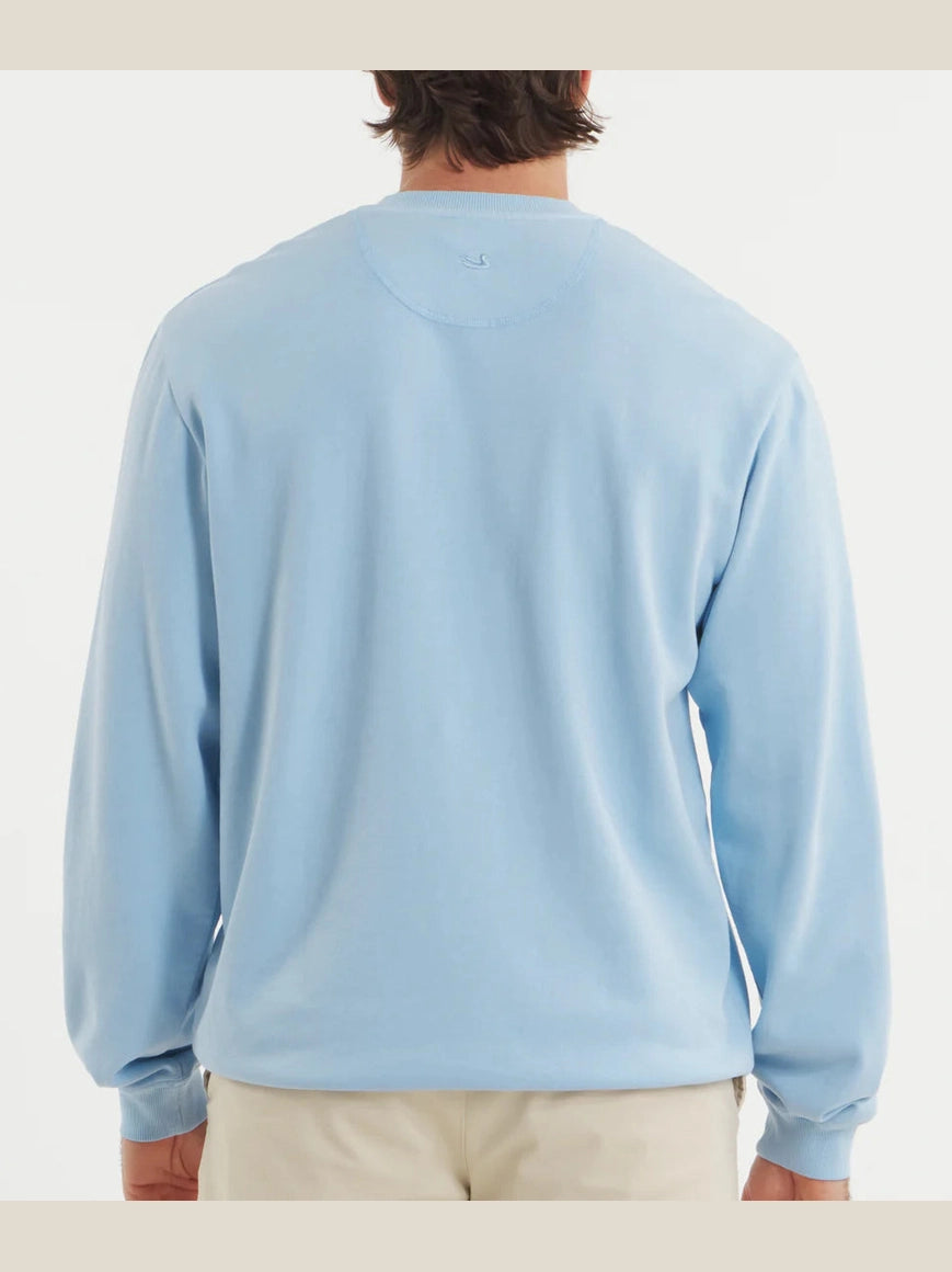 Southern Marsh SEAWASH Sweatshirt - American Flag - Washed Blue