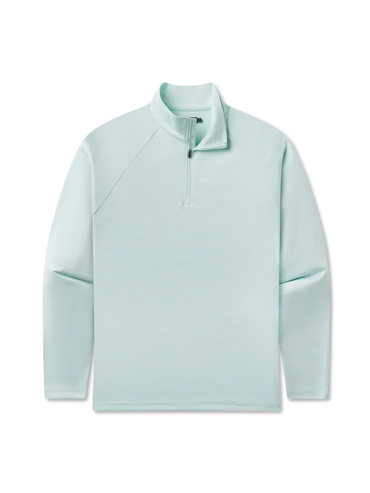 Southern Marsh Southampton Performance Quarter Zip - Stripes - White & Mint
