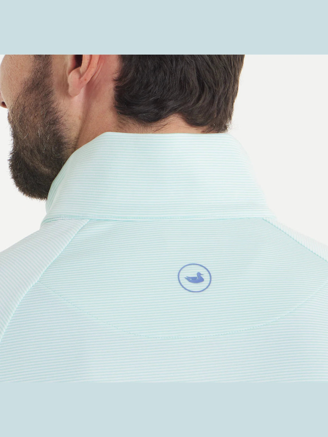 Southern Marsh Southampton Performance Quarter Zip - Stripes - White & Mint