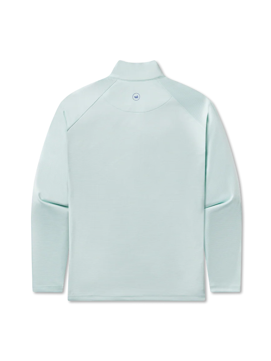 Southern Marsh Southampton Performance Quarter Zip - Stripes - White & Mint