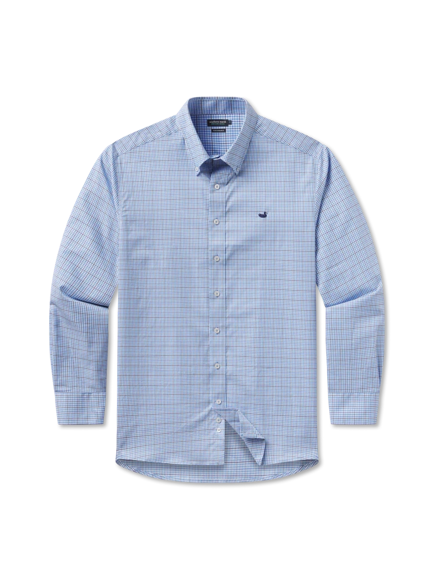 Southern Marsh Dyer Performance Dress Shirt - French Blue & Navy