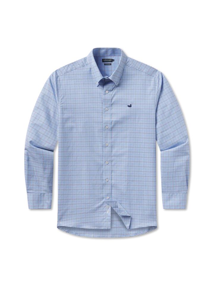 Southern Marsh Dyer Performance Dress Shirt - French Blue & Navy