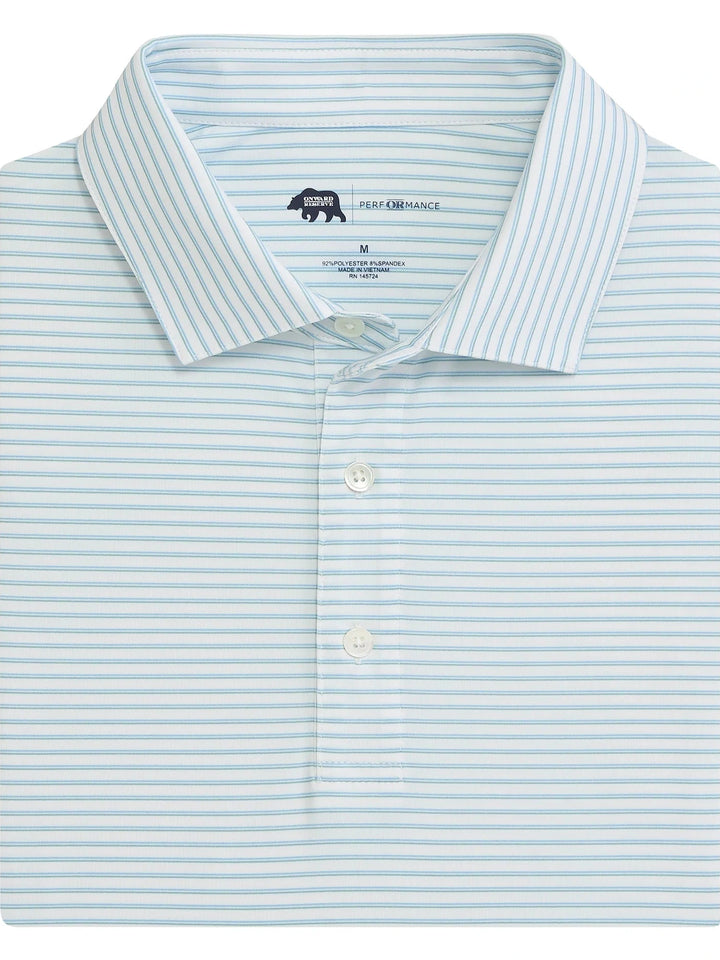 Onward Reserve Scout Stripe Performance Polo - Dutch Canal