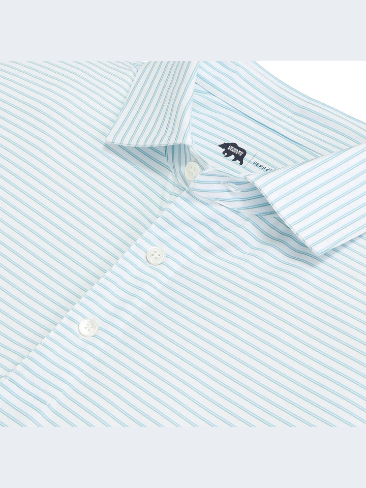 Onward Reserve Scout Stripe Performance Polo - Dutch Canal