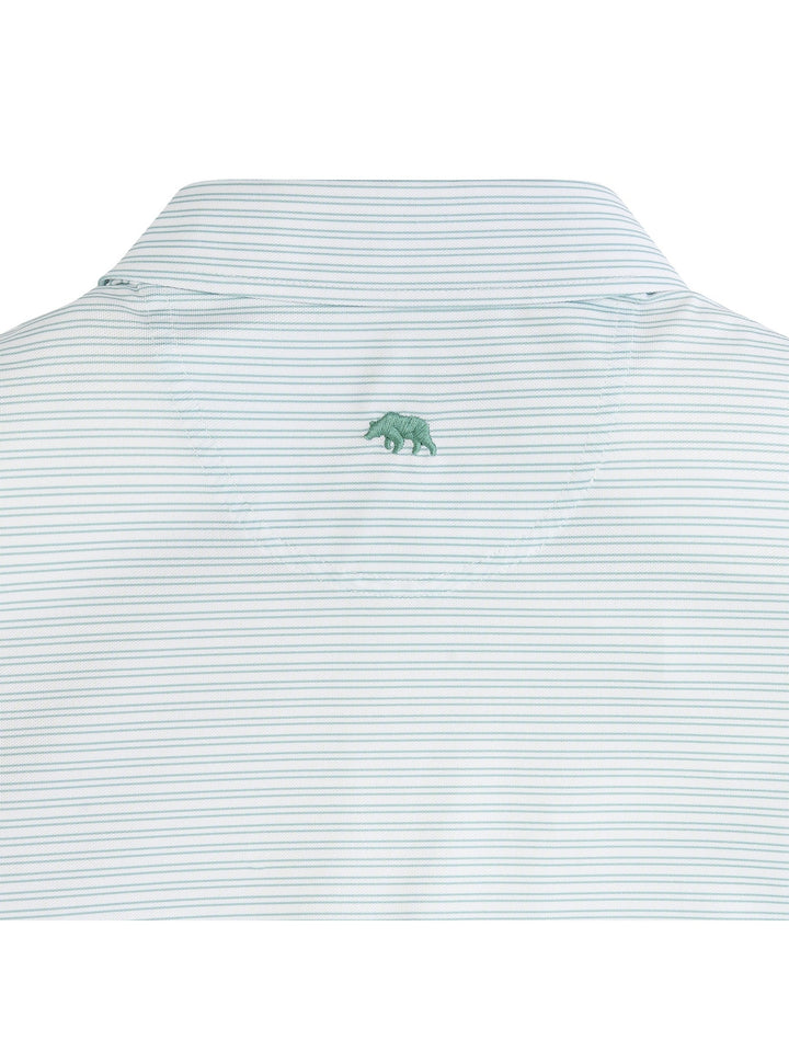 Onward Reserve Pairing Stripe Performance Pique Polo - Aquifer