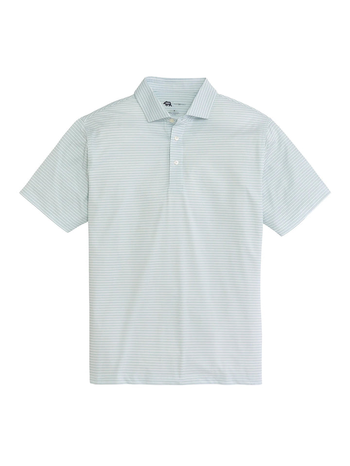 Onward Reserve Pairing Stripe Performance Pique Polo - Aquifer