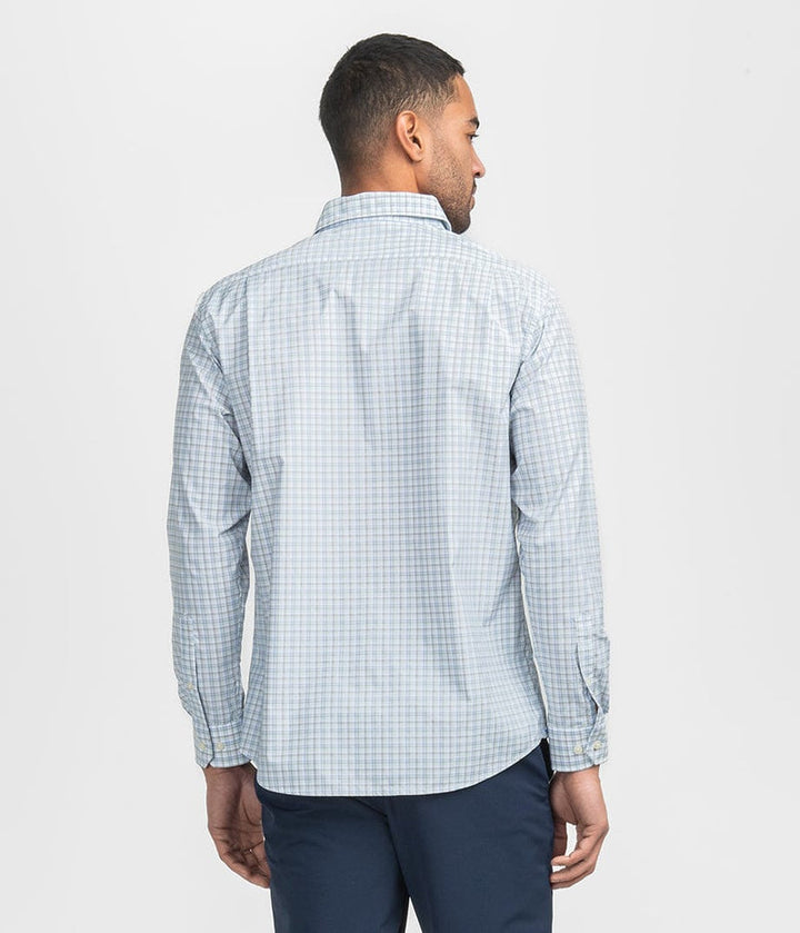 Southern Shirt Brookside Plaid Performance Button Down- Moonlight
