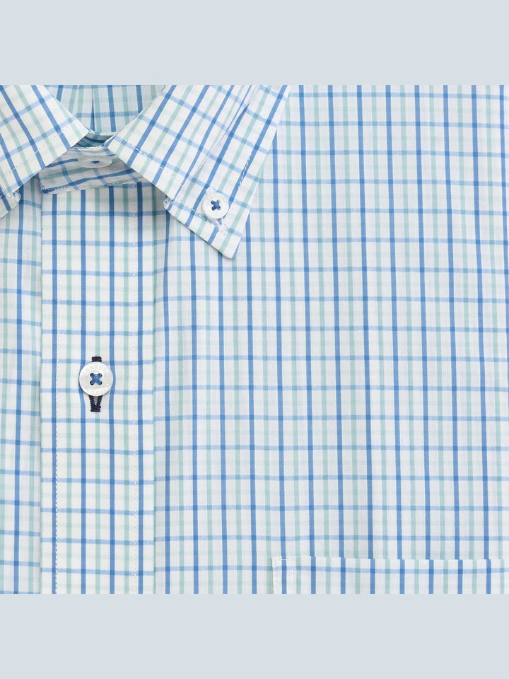 Onward Reserve Quincy Classic Fit Quad Shirt - Ensign Blue