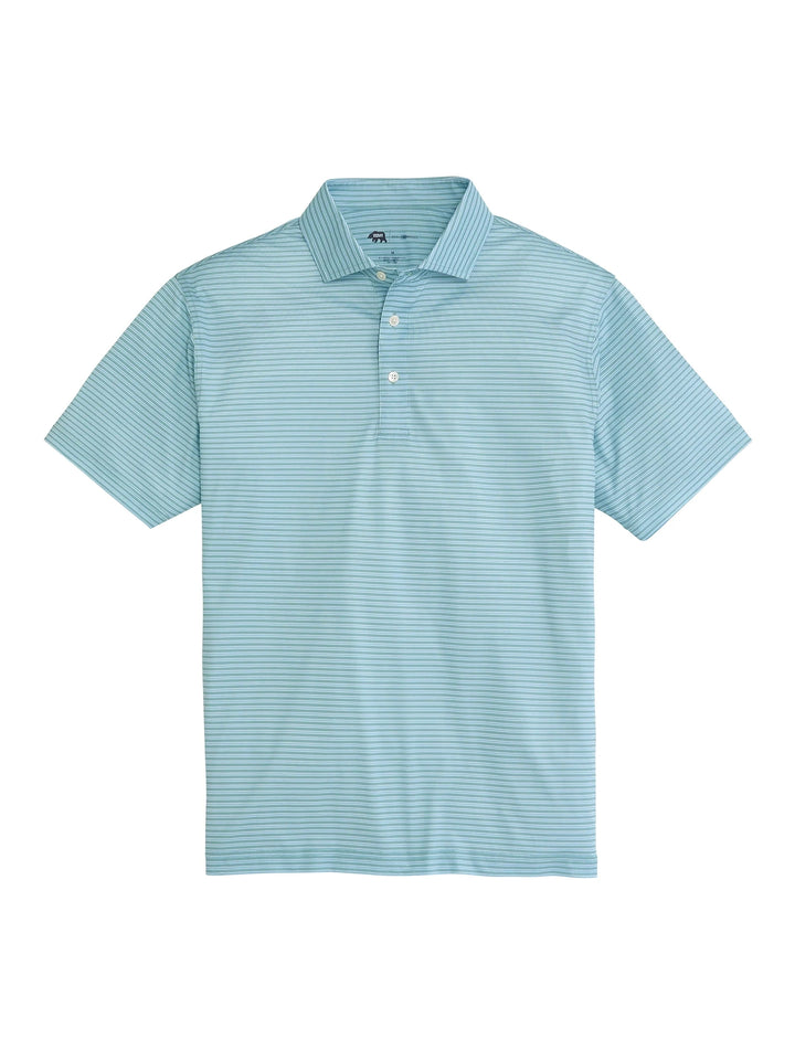 Onward Reserve Trophy Stripe Performance Pique Polo - Aquifer