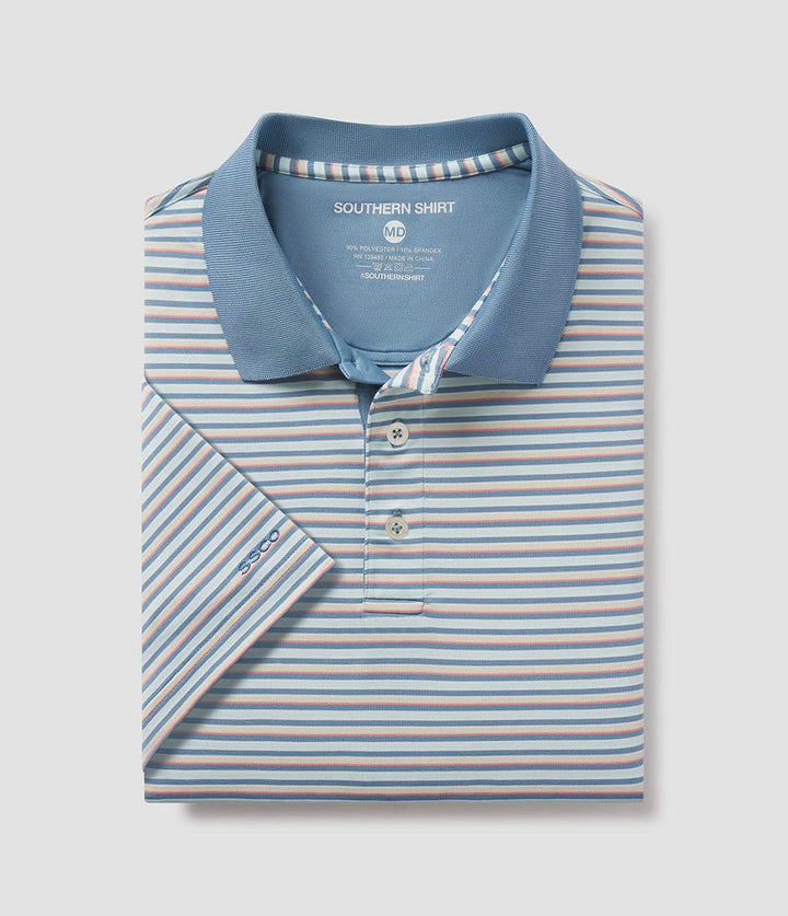 Southern Shirt Tucker Stripe Polo - Lakeshore
