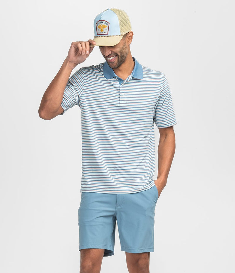 Southern Shirt Tucker Stripe Polo - Lakeshore