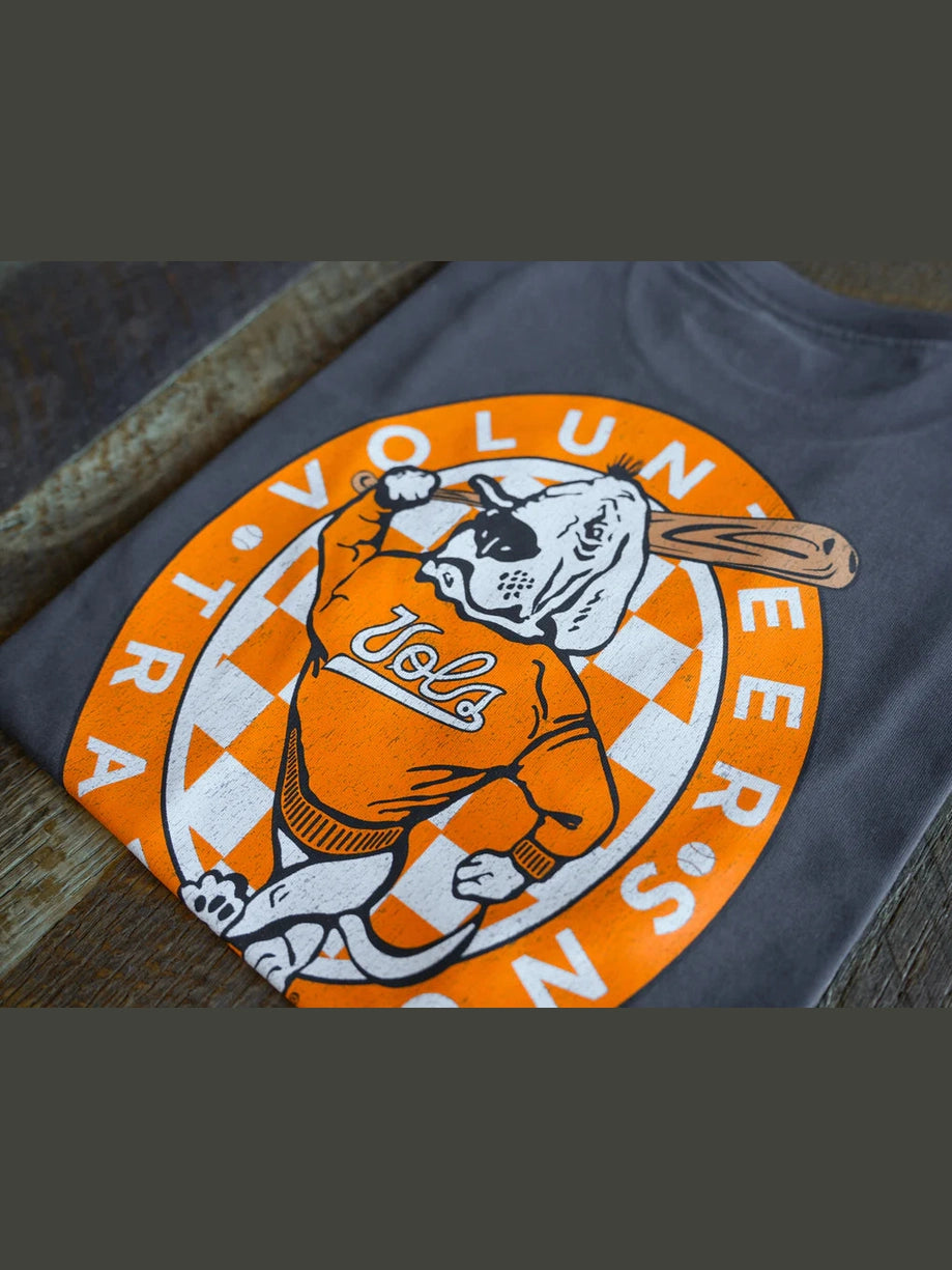 Volunteer Traditions Baseball Smokey Pocket Tee - Charcoal