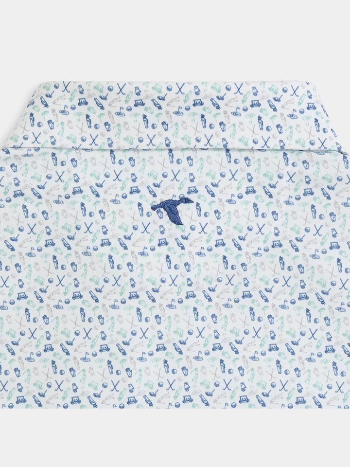 Genteal Caddie's Choice Printed Performance Polo - Green Bay