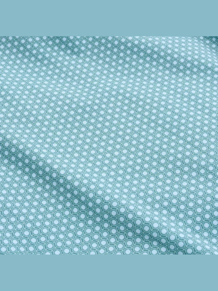 Genteal Portview Printed Performance Polo - Sea Mist