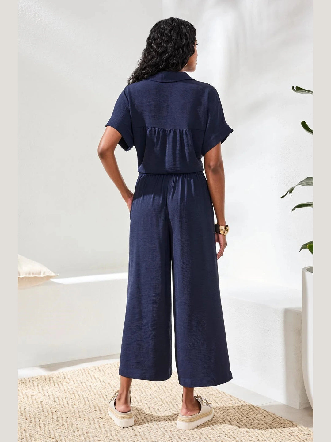 Flowy Crop Pant w/ Elastic Waist