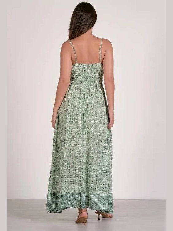 Green Chrissy Boho Maxi Dress