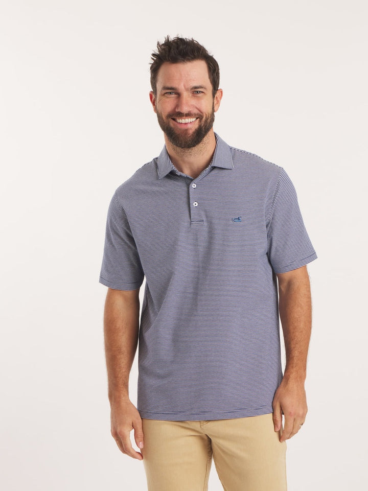 Amagansett Relaxed Polo - Navy Stripe